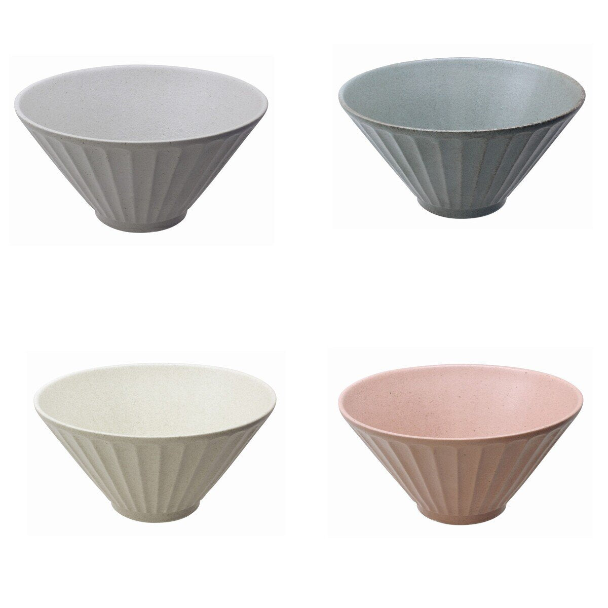 Minoyaki Sogi Bowl Light Weight 4PC/美濃燒削ぎ碗 輕量 4件裝