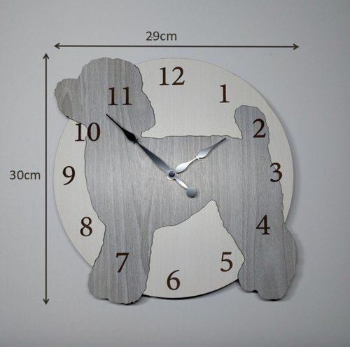 Toy Poodle wall clock/ 迷你比熊掛牆鍾