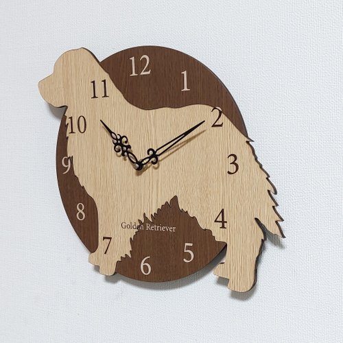 Golden Retriever wall clock /金毛尋回犬掛牆鍾