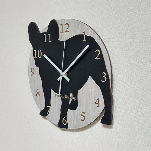 French Bulldog wall clock/ 法國鬥牛犬掛牆鍾