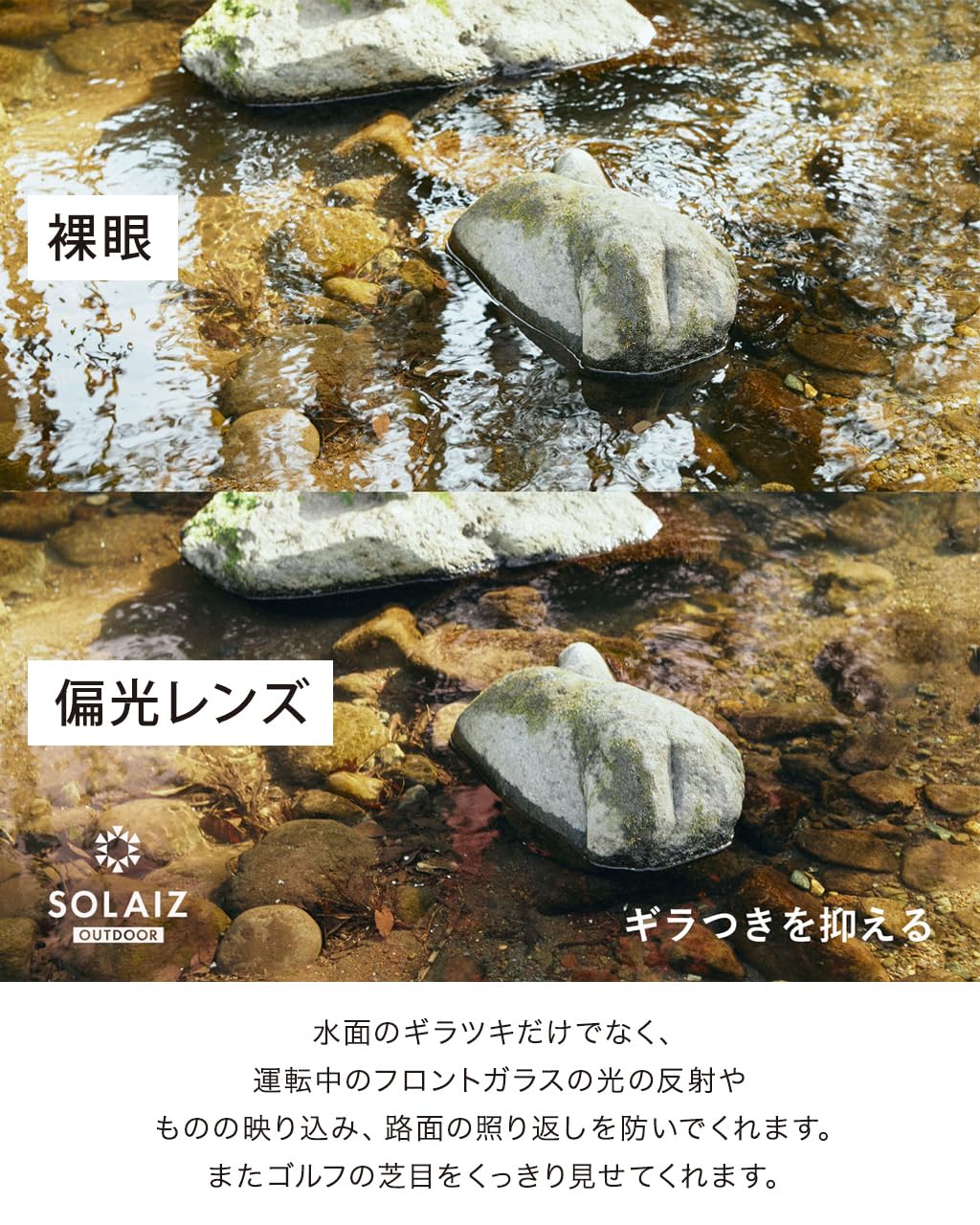 SOLAIZ Outdoor Use Sunglasses with TEA ×& Polarized GRY/SOLAIZ 戶外用太陽眼鏡 TEA × 偏光灰色