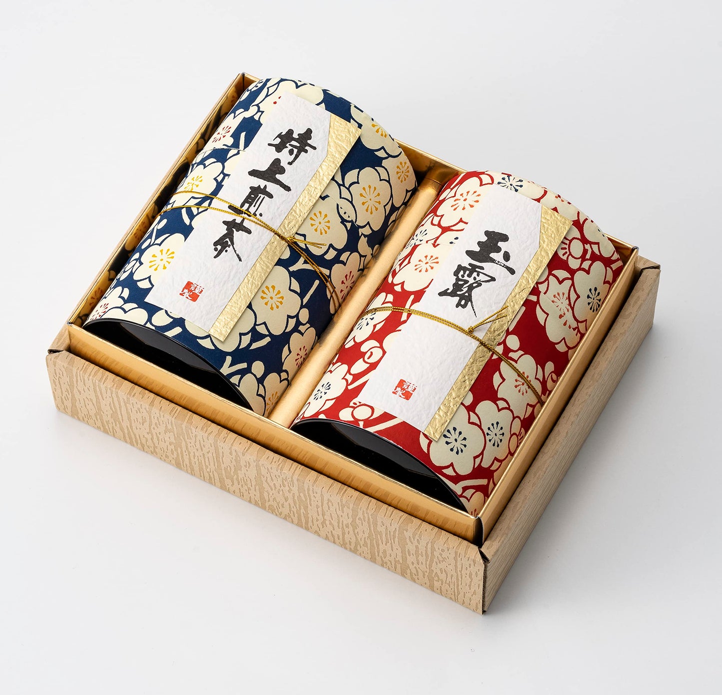 Kiyoizumi Uji Tea Gift, Gyokuro, Sencha, Japanese Pattern Can/清泉宇治茶禮盒，玉露，煎茶，和風花紋罐裝