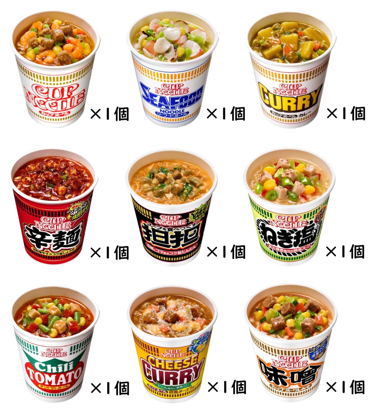 Nissin Cup Noodle Series Assortment, 18 Types/日清杯麵系列禮盒，18款口味