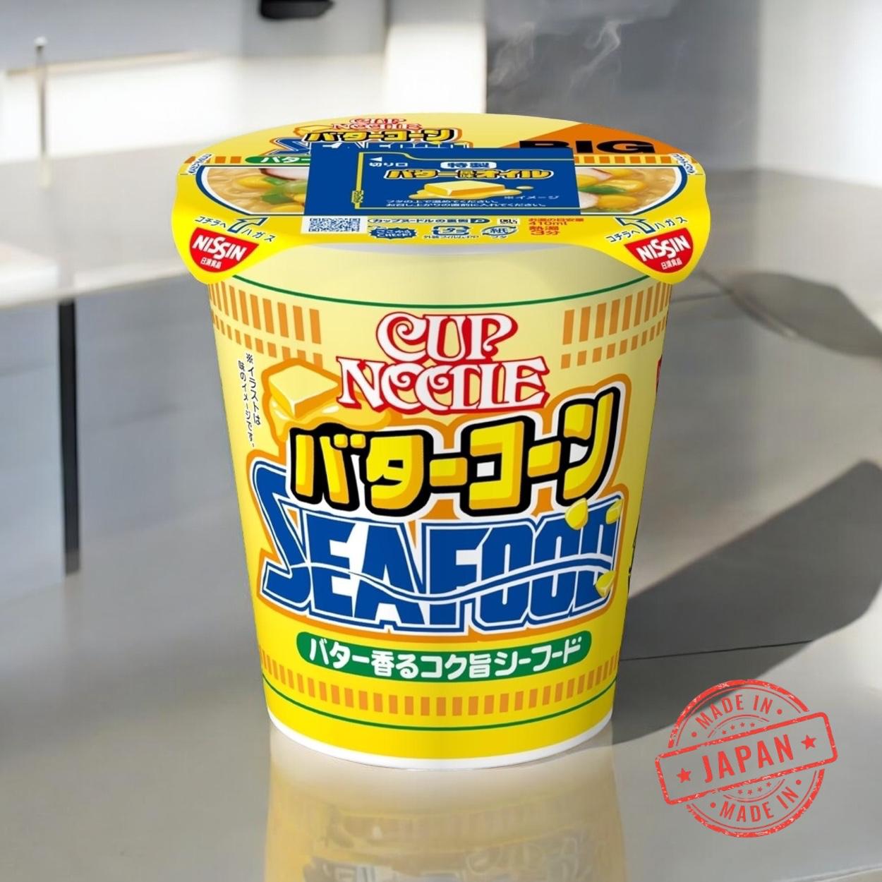 Nissin Foods Cup Noodles Butter Corn Seafood Big [Rich and Flavorful Seafood with a Butter Aroma/日清食品杯麵 牛油粟米海鮮大碗 [牛油香濃味海鮮]