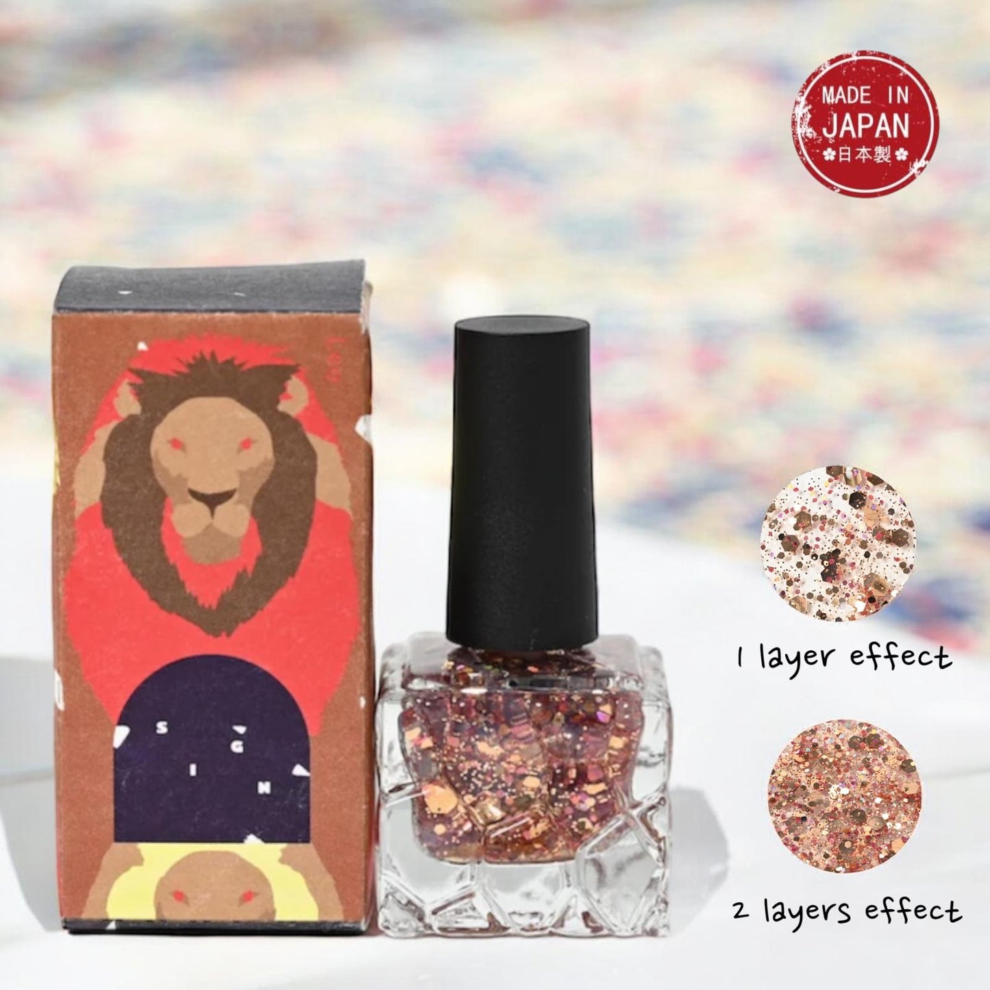 Sparkling 12 Zodiac Signs Glitter Water-Based Nail Polish /閃爍12星座水性亮片指甲油