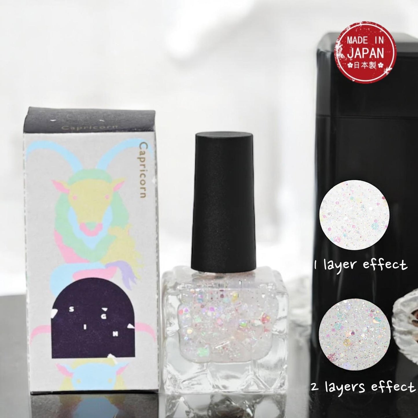 Sparkling 12 Zodiac Signs Glitter Water-Based Nail Polish /閃爍12星座水性亮片指甲油