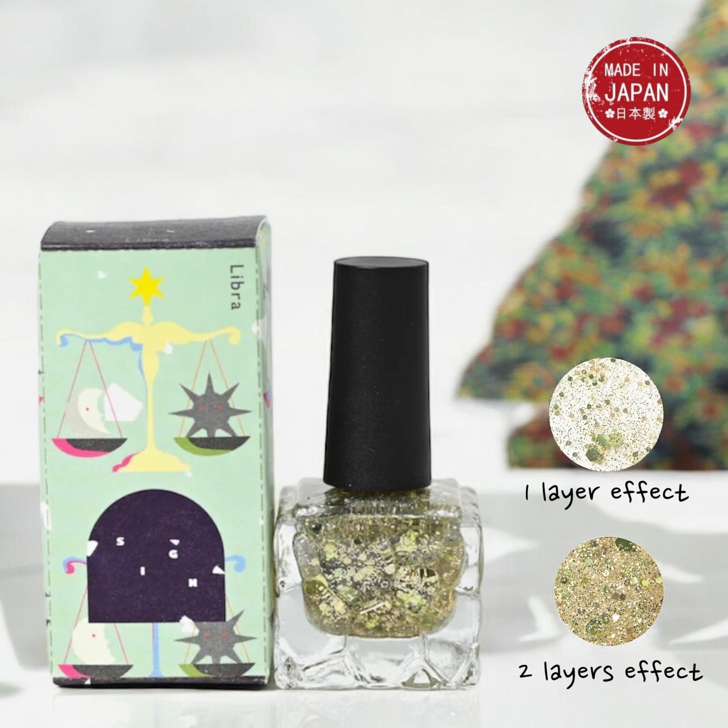 Sparkling 12 Zodiac Signs Glitter Water-Based Nail Polish /閃爍12星座水性亮片指甲油