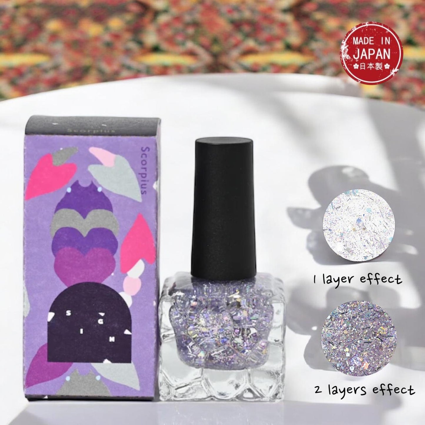 Sparkling 12 Zodiac Signs Glitter Water-Based Nail Polish /閃爍12星座水性亮片指甲油