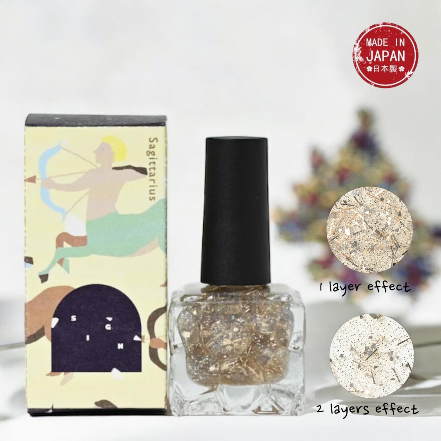 Sparkling 12 Zodiac Signs Glitter Water-Based Nail Polish /閃爍12星座水性亮片指甲油