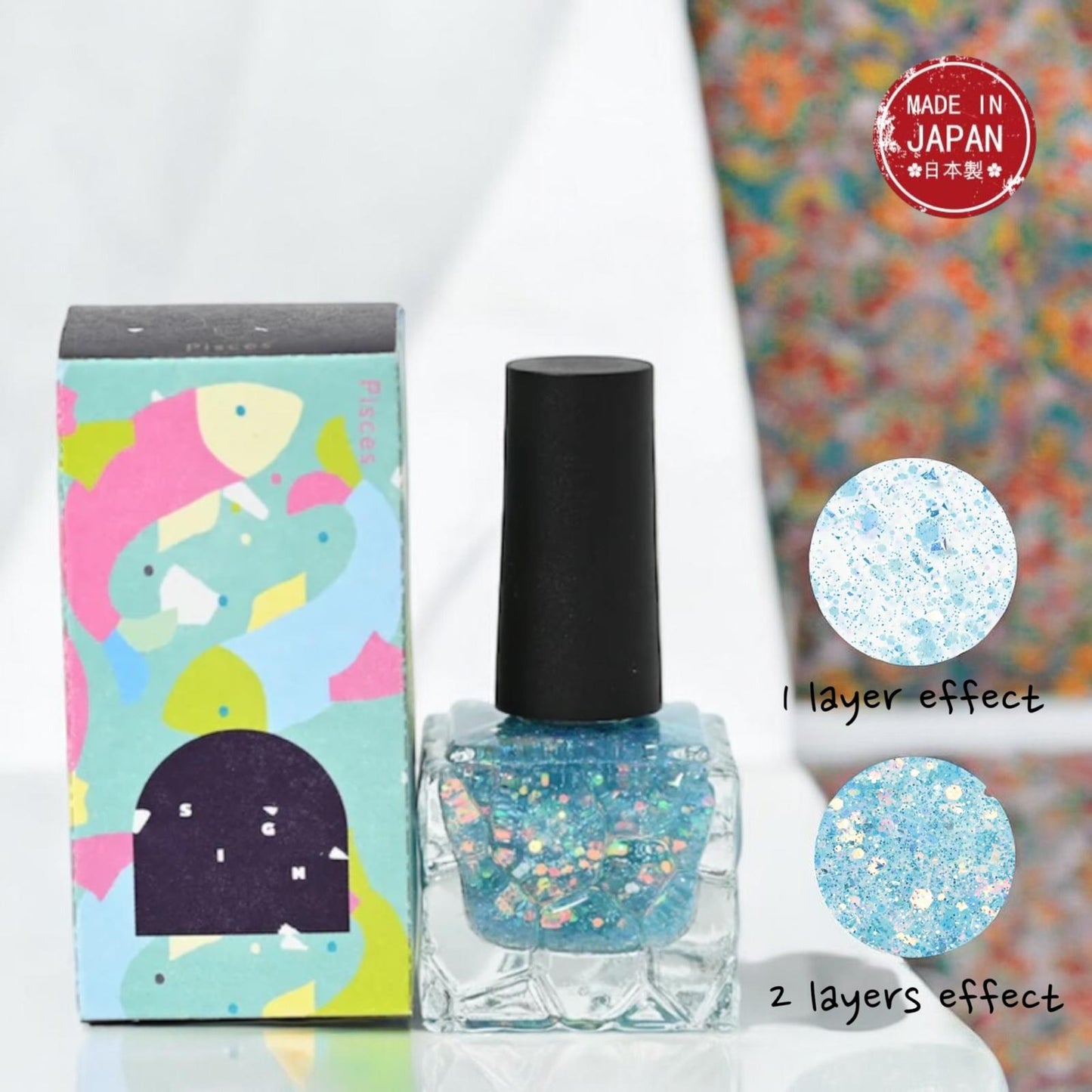 Sparkling 12 Zodiac Signs Glitter Water-Based Nail Polish /閃爍12星座水性亮片指甲油