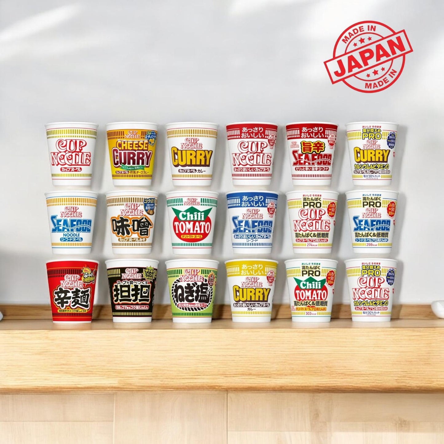 Nissin Cup Noodle Series Assortment, 18 Types/日清杯麵系列禮盒，18款口味