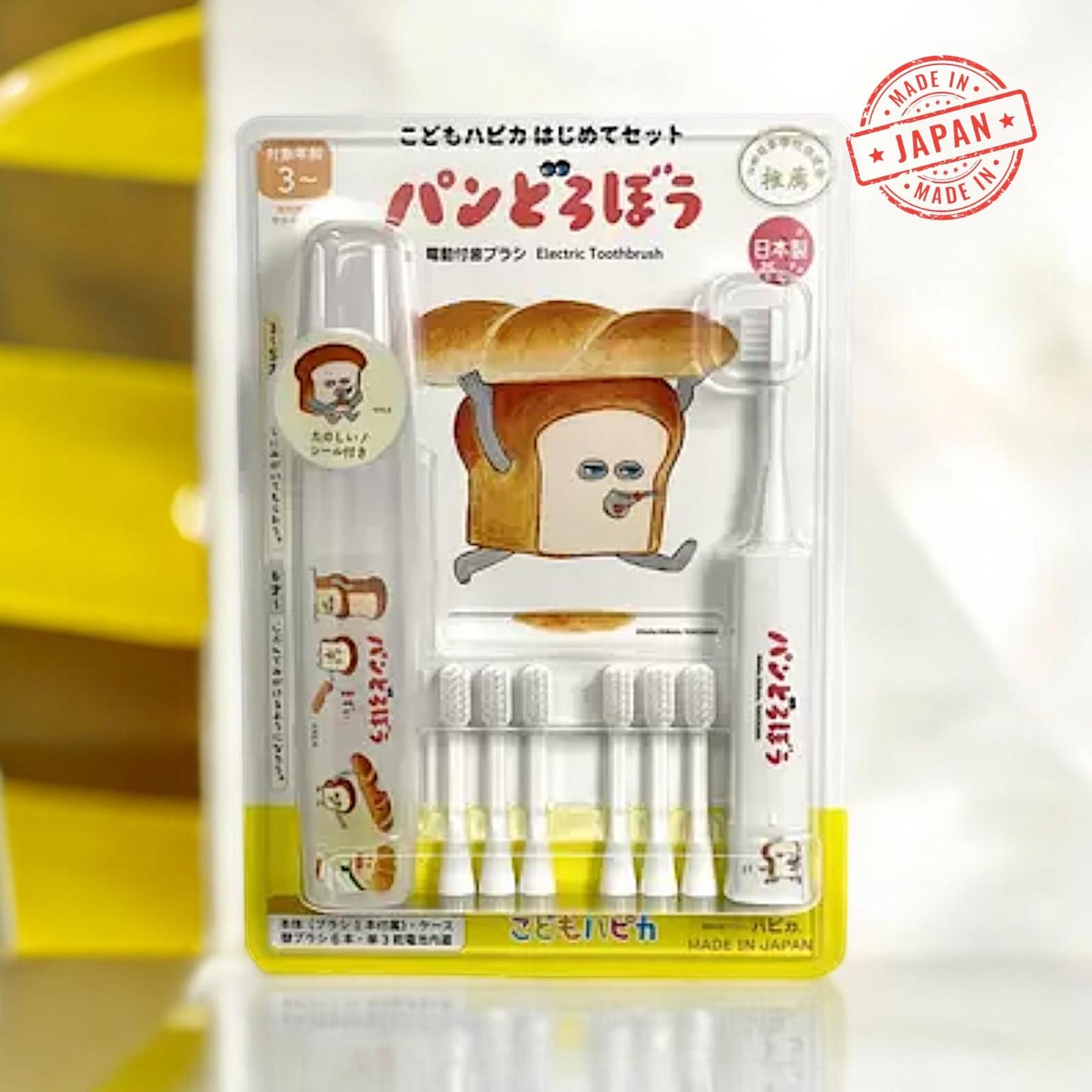 HAPICA Electric Character Toothbrush Holder + Brush 6 piece/HAPICA 電動卡通牙刷架 + 牙刷 6件裝