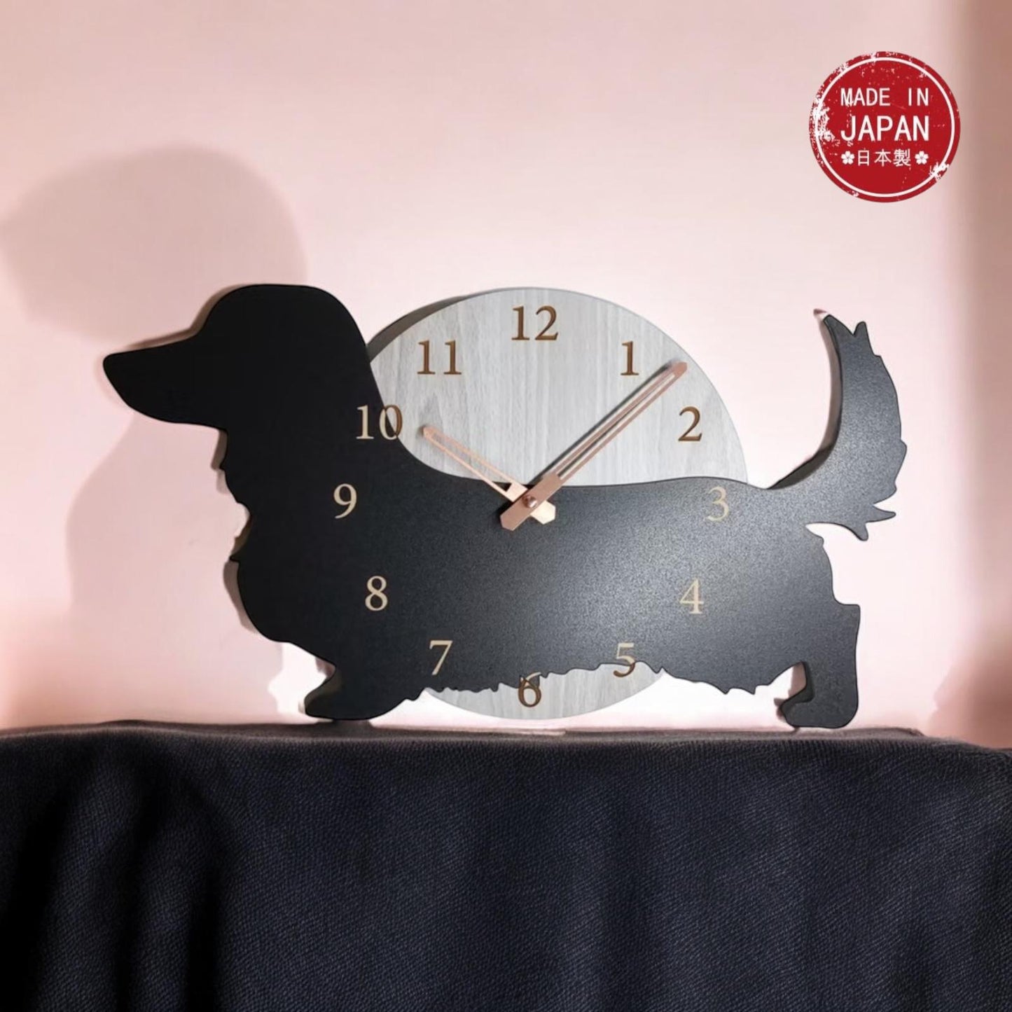 Dachshund wall clock/臘腸狗掛牆鍾