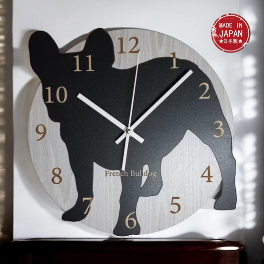 French Bulldog wall clock/ 法國鬥牛犬掛牆鍾