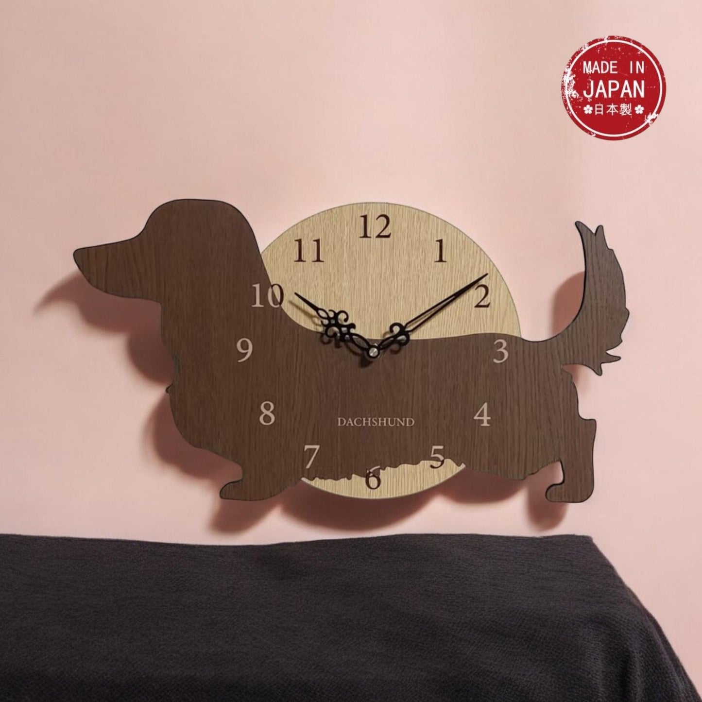 Dachshund wall clock/臘腸狗掛牆鍾