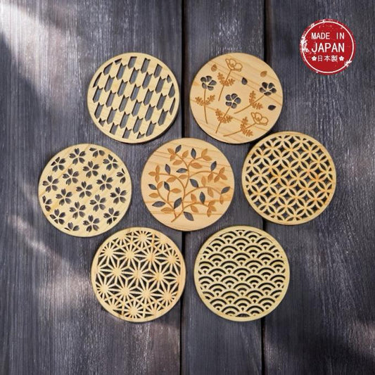 Hinoki Coaster (7 Pieces set)/Hinoki柏木杯墊(7件裝)